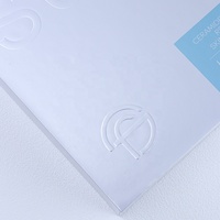 Boîte cadeau cosmétique personnalisée haut de gamme avec motifs gaufrés et dorure à chaud, design dégradé irisé, idéale pour les coffrets cadeaux de soins de la peau et de beauté