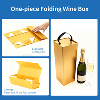 Ensemble de verres à vin de luxe OEM ODM avec logo personnalisé, emballage cadeau pour bouteille, boîtes rigides avec fermeture magnétique pour vin rouge avec insert