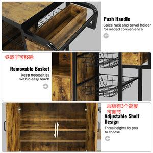 High-end, minimalist cross-border handcart, multi-functional mobile <b>cart</b> for home use, large capacity <b>storage</b> rack. - Product Image 4