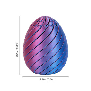 Giocattoli a forma di uovo di Pasqua, uovo fidget pieghevole in plastica stampato in 3D, antistress per adulti e bambini, unisex - Product Image 4