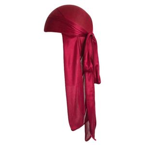 Durag de Satén Sedoso Unisex para Adultos al por Mayor, Cola Extra Larga para Ondas, Logotipo Personalizado, Bordado 3D, Turbante de Diseño para Exteriores - Product Image 4