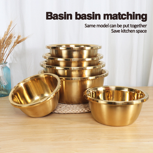 Màu sắc trộn bát Rau Trái Cây rửa bát sang trọng thép không gỉ trộn bát đặt - Product Image 4