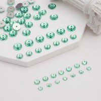 Perles de strass Radiant en chrysolite de 5 mm avec dos plat et trou central, en résine époxy, à coudre, pour la fabrication de bijoux, de chapelets et la confection de vêtements