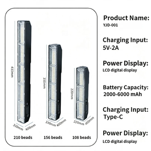 Rechargeable <b>LED</b> Work Light Type-C USB Charging Emergency Tube Lamp with Power Bank LCD Power Display & Strong Magnet - Product Image 2