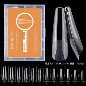 240 <span class=keywords><strong>Uñas</strong></span> Postizas <span class=keywords><strong>Extra</strong></span> <span class=keywords><strong>Largas</strong></span> Tamaño XXL, Ecológicas, de ABS, Diseño Cuadrado Almendrado, Semi Mate, Sin Rastro - Product Image 4