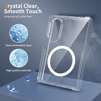 Étui de téléphone intelligent transparent magnétique pour Samsung Z Fold 8 Wide, anti-jaunissement, cristal clair, protection contre les chocs, coque de protection pour téléphone