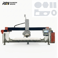 Machine de découpe CNC 5 axes haute précision pour granit et pierre frittée avec moteur de lame 15KW, système de contrôle RBB, certifiée CE