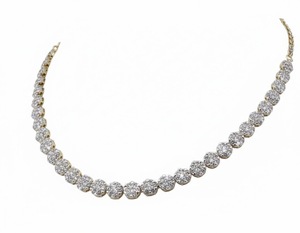 Collar con Incrustaciones de Diamantes, Artesanía de Alta Gama, Técnica de Incrustación Innovadora para Bodas y Celebraciones - Product Image 1