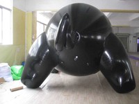 Pig noir gonflable en PVC personnalisé
