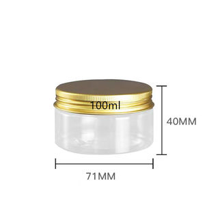 En stock, pot en plastique PET personnalisé avec couvercle en aluminium, 50ML 80ML 100ML 120ML 150ML 250ML 500ML, pot PET pour l'emballage des aliments secs - Product Image 2