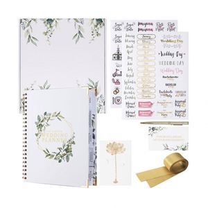 <b>Wedding</b> <b>Planner</b> PU Leather Hardcover <b>Journal</b> 100 Sheets A5 Size Gift Notebook with Thermal Binding - Product Image 1