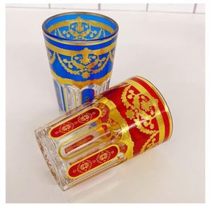Ensemble de 12 tasses à café marocaines en <span class=keywords><strong>verre</strong></span> avec feuille d'or, 180 ml, OEM disponible - Product Image 4