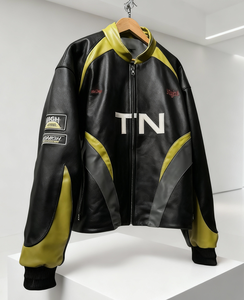 جواكيت رجالية للشتاء مقاومة للرياح سميكة معزولة في الهواء الطلق بنمط فاقد للشارع العالي بو الجلود سحاب الشارع الحضري - Product Image 1