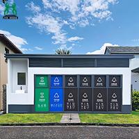Maisons conteneurs en acier contemporaines, villas préfabriquées, appartements, utilisables comme collecteries de déchets, Junyao Ding, écologiques, modernes, minimalistes, haut de gamme