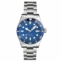 Montre mécanique automatique avec logo personnalisé OEM, superluminescente, en acier inoxydable 316L, résistante à l'eau jusqu'à 300 m, montre de plongée pour hommes