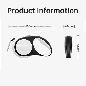 สายจูงสุนัขแบบยืดหดได้อัตโนมัติ พร้อมไฟ LED วัสดุ ABS ป้องกันแรงดึง สำหรับพาสุนัขเดินเล่นกลางแจ้ง ขายส่ง - Product Image 3