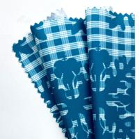 Tissu en microfibre douce écologique GRS, tissé sergé, hydrofuge, polyester, imprimé papier, finition pêche, pour applications extérieures