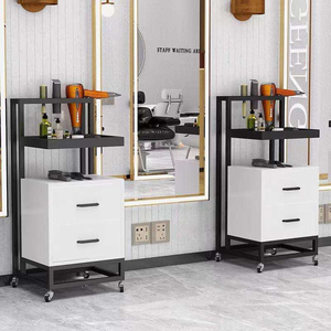 Luxury Gold Plated Salon Trolley with <b>Drawers</b> Professional Hair Rolling Cart Modern Barber Beauty Storage Cabinet for Stylist - Product Image 6