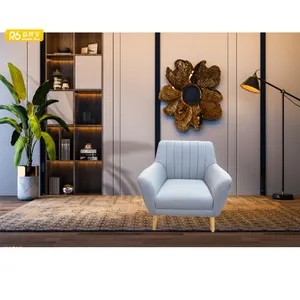 यूरोपीय आधुनिक शैली कमरे में रहने वाले एक सीट कपड़े सोफे शेन्ज़ेन कारखाने से