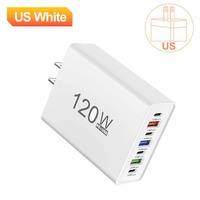Chargeur USB 120W Charge rapide QC3.0 Câble USB C Câble Type C Chargeurs de téléphone portable Chargeur rapide Adaptateur USB Type C PD