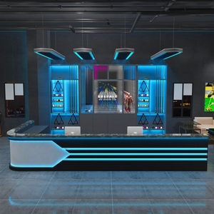 <span class=keywords><strong>Comptoir</strong></span> d'accueil LED personnalisable pour usage professionnel dans les hôtels, les gymnases, les salons, les bars et les magasins de détail - Product Image 1