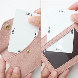 Boshiho High Quality Office Badge <b>Holder</b> Genuine Leather Credit ID <b>Card</b> <b>Holder</b> with Stretch Neck Lanyard and Pen Clip - Product Image 4