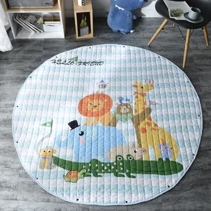 ท้องเวลารอบเสื่อเด็กคลานเสื่อสบายพับทารก Reversible รอบเด็ก Play Mat สําหรับทารกแรกเกิด