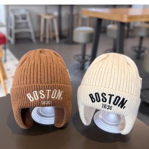 Bonnet tricoté Boston Earflap pour enfants, chapeau d'hiver chaud coupe-vent unisexe de 1 à 4 ans - Product Image 2