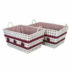 Plateau de service en feuille de palmier tissé à la main à prix économique paniers tissés à poignée confortable pour chambre salon salle de bain - Product Image 1