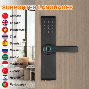 <span class=keywords><strong>Serratura</strong></span> Intelligente per Porta <span class=keywords><strong>Esterna</strong></span> con Logo Personalizzato, in Lega e Acrilico, App Tuya, Carta IC, Impronta Digitale, <span class=keywords><strong>Sicurezza</strong></span> Semi-Automatica - Product Image 2