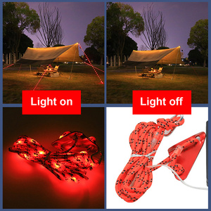 Guirlandes solaires LED lumineuses et étanches pour tentes, cordons de fixation, décoratives pour fêtes, jardins, patios, avec télécommande et minuterie, pour la maison et l'art. - Product Image 3