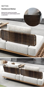 <span class=keywords><strong>Canapé</strong></span> d'extérieur sur mesure <span class=keywords><strong>de</strong></span> style nordique, ensemble <span class=keywords><strong>de</strong></span> jardin <span class=keywords><strong>en</strong></span> <span class=keywords><strong>teck</strong></span> imperméable et anti-corrosion pour cour et villa, mobilier d'extérieur haut <span class=keywords><strong>de</strong></span> gamme pour balcon - Product Image 4