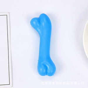 Jouets à mâcher pour animaux de compagnie, os de poulet en TPR, 12cm, 50g, nettoyage des dents pour chiens, petite taille, couleur aléatoire - Product Image 4