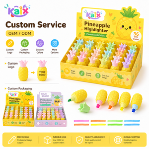 Surligneurs fluorescents mignons <span class=keywords><strong>en</strong></span> forme d'ananas KAIX, pointe biseautée, couleurs vives, pour notes d'étudiant (vente <span class=keywords><strong>en</strong></span> gros) - Product Image 4