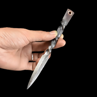 Chine Longquan tout-en-un manuel forgeage couteau à thé en acier inoxydable fil torsadé poignée aiguille à thé