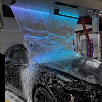 Machine de lavage de voiture électrique automatique sans contact en acier inoxydable, pression 150 bars, conviviale pour les débutants, connectée au cloud, personnalisable