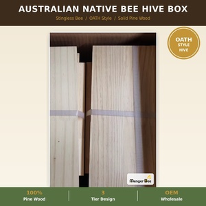 Custom Wooden Stingless <b>Native</b> Bee Hive Box Australian OATH Style Beekeeping Tool <b>Set</b> for Beginner - Product Image 4