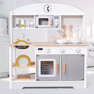 Set Giocattolo Cucina in Legno <span class=keywords><strong>per</strong></span> Bambini con Fornello e Accessori <span class=keywords><strong>per</strong></span> il Divertimento - Product Image 1
