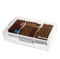 Boîtes de présentation de cigares et de cigarettes en acrylique personnalisées en usine: boîte de rangement de comptoir haut de gamme pour accessoire à fumer