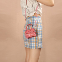 Sac à main femme en cuir de crocodile, petit sac bandoulière en cuir PU, sac à main à poignée supérieure, mini sac à bandoulière, sac messager pour femme