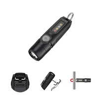 Lampe torche porte-clés OCSHARK S15 Pro 750 lumens, mode lune 30H, lumière latérale UV 365nm, base magnétique, 21g, Type-C, charge rapide 50 min