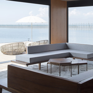 Luxury Coastal Resort Bedroom Furniture Set Solid Wood <b>Queen</b> <b>Bed</b> Bespoke Design For Beach Villa Seaside Hotel Interior Project - Product Image 3