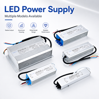 Alimentation LED étanche IP67 VaneAims 12V/24V à tension constante, boîtier en aluminium, transformateur extérieur 50W/100W/150W