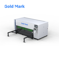 Machine de découpe laser à fibre plate à plateforme unique haute vitesse GOLDMARK avec ceinture de protection, 1500-12000W en option pour diverses matières métalliques