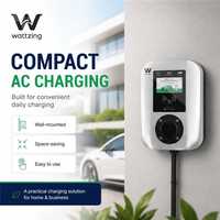 Cargador de Vehículos Eléctricos AC de 7kW-22kW Tipo 2, Cargador Rápido de Pared, Solución de Carga para Vehículos Eléctricos, IP54 IP65, Cargador Portátil con Panel Solar Integrado