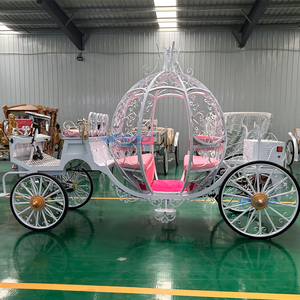 Carruaje de calabaza de princesa, coche turístico, caballo de hierro Tirado, cuatro ruedas, accesorios de película y televisión <span class=keywords><strong>para</strong></span> bodas, flotador turístico - Product Image 3