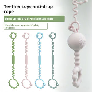 Correas de seguridad de juguete, correas de seguridad de juguete para bebés, Clips de chupete de silicona, correas de copa estirables ajustables para cochecitos - Product Image 2