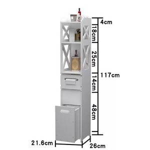 <span class=keywords><strong>Étagère</strong></span> d'angle étroite en PVC imperméable pour <span class=keywords><strong>salle</strong></span> <span class=keywords><strong>de</strong></span> <span class=keywords><strong>bain</strong></span>, organisateur <span class=keywords><strong>de</strong></span> <span class=keywords><strong>rangement</strong></span> compact sur pied - Product Image 3
