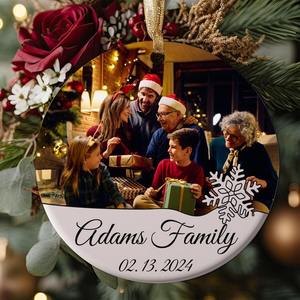 Trending Ceramic Christmas Tree Ornament - Hand-Painted Custom <b>Holiday</b> Decor - POD On-Demand Hanging - Product Image 5