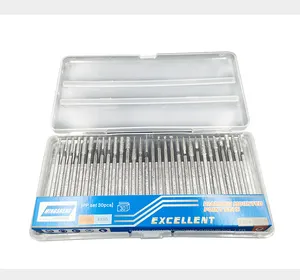 מכירה לוהטת 2.35/3mm shank כלי שיוף יהלומים רכוב נקודת סט טחינת מחט עץ אבן חריטה עבור dremel כוח כלים